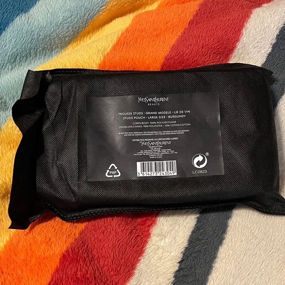 Yves Saint Laurent Black and Gold Beauty Pouch